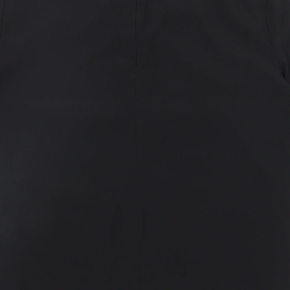 Marks & Spencer Womens Black Polyester Basic Blouse Size 8 Round Neck