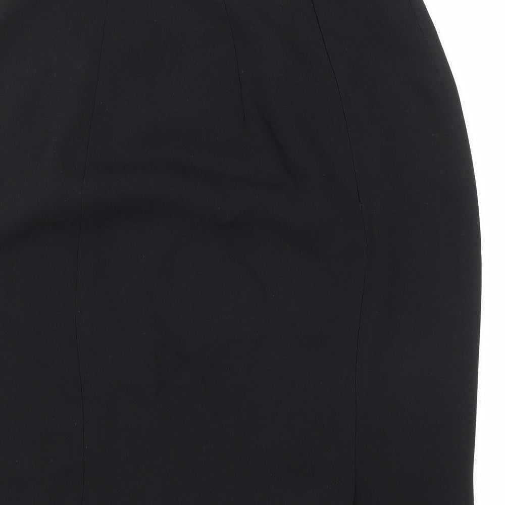 Classics collection Womens Black Polyester Straight & Pencil Skirt Size 10 Zip