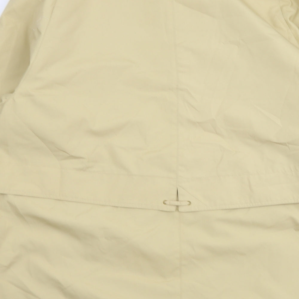 Compliments Womens Beige Pea Coat Coat Size 16 Button