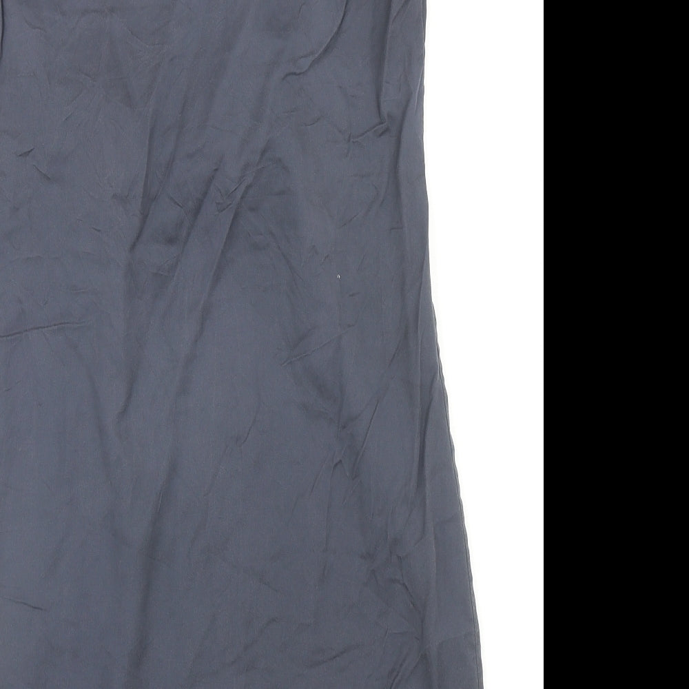 Thought Womens Grey Lyocell Shift Size S V-Neck Pullover