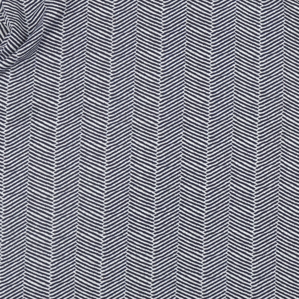 Dunnes Stores Womens Blue Boat Neck Herringbone Polyester Pullover Jumper Size L