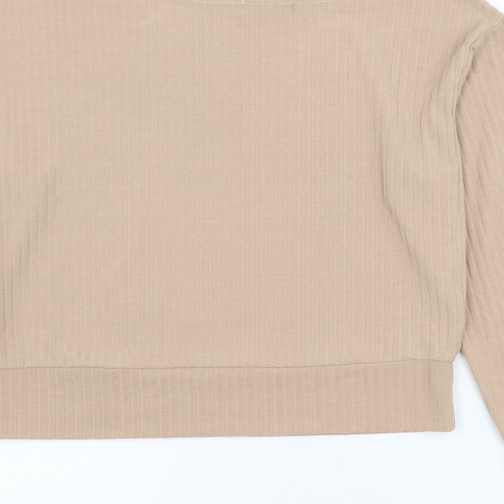 In the Style Womens Brown Boat Neck Polyester Pullover Jumper Size 12