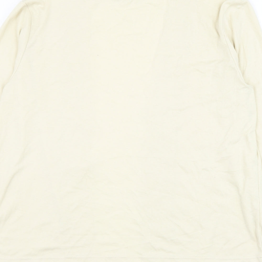 Poppy Womens Beige V-Neck Polyester Cardigan Jumper Size 16