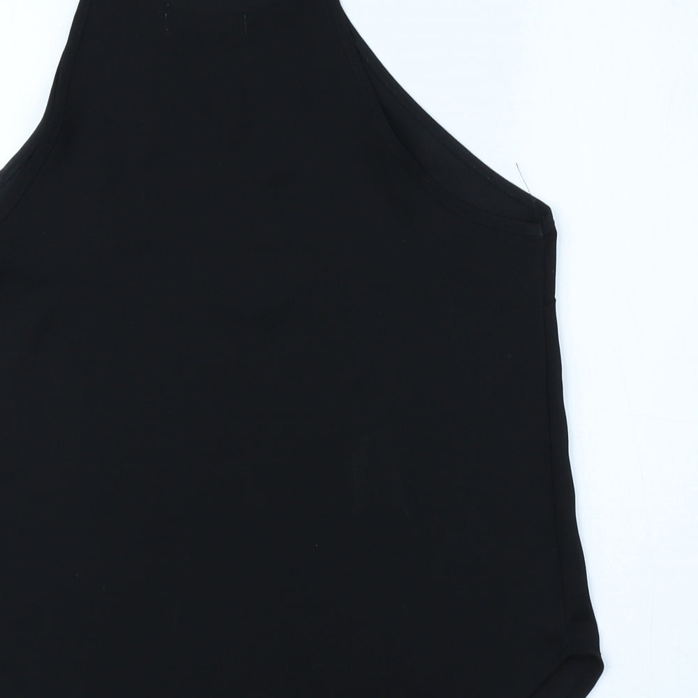 Abercrombie & Fitch Womens Black Polyester Camisole Tank Size S Round Neck