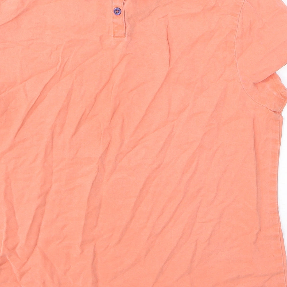 Johnnie B Girls Orange Cotton Basic T-Shirt Size 13-14 Years Collared Pullover