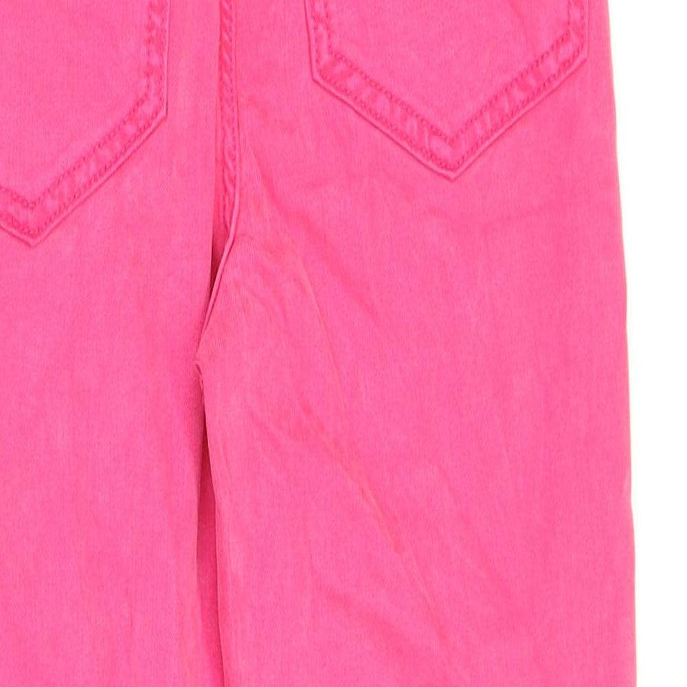 Marks & Spencer Womens Pink Lyocell Straight Jeans Size 6 L20 in Regular Zip