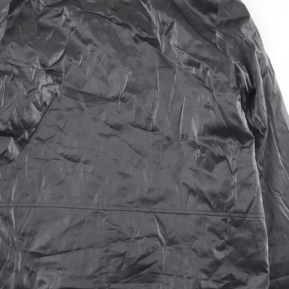 Bonmarché Womens Grey Rain Coat Coat Size M Zip