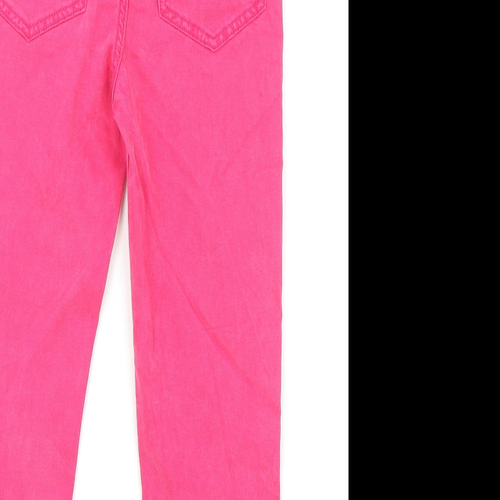 Marks & Spencer Womens Pink Cotton Skinny Jeans Size 6 L21 in Regular Zip