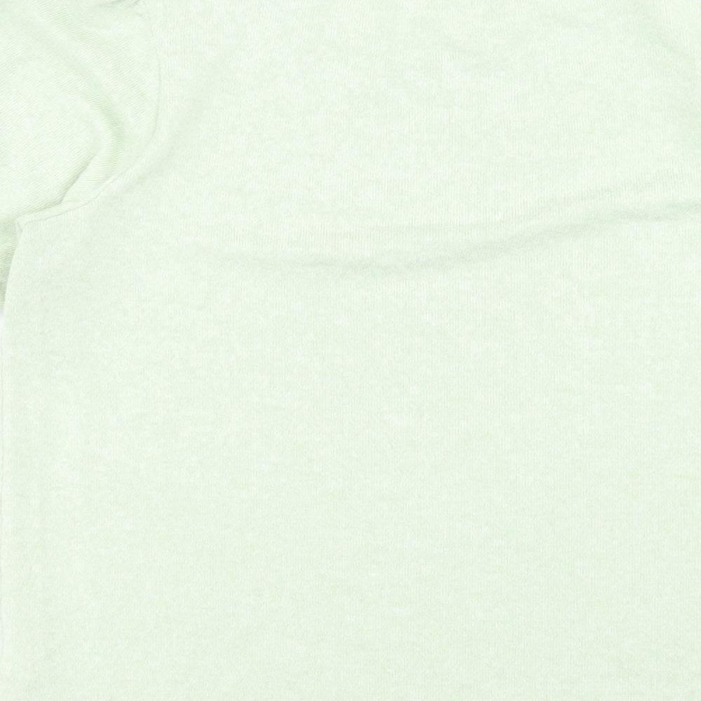 M&Co Womens Green Polyester Basic T-Shirt Size 14 Crew Neck - Balloon Sleeve
