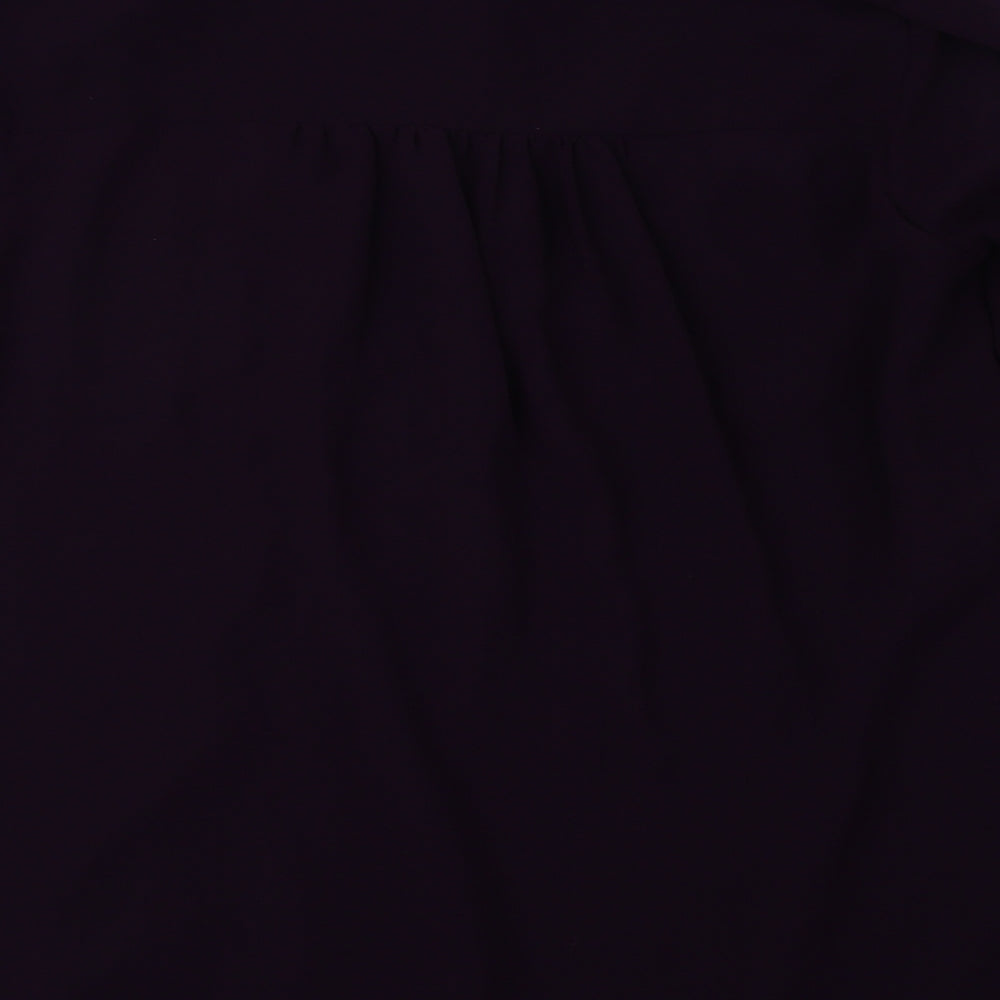 Episode Womens Purple Polyester Basic Blouse Size S Collared