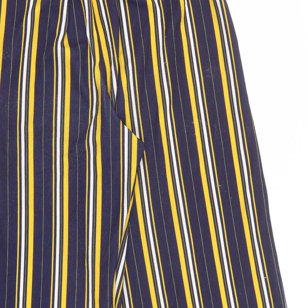 Cameo Rose Womens Multicoloured Striped Polyester Trousers Size 12 L20 in Regular Tie