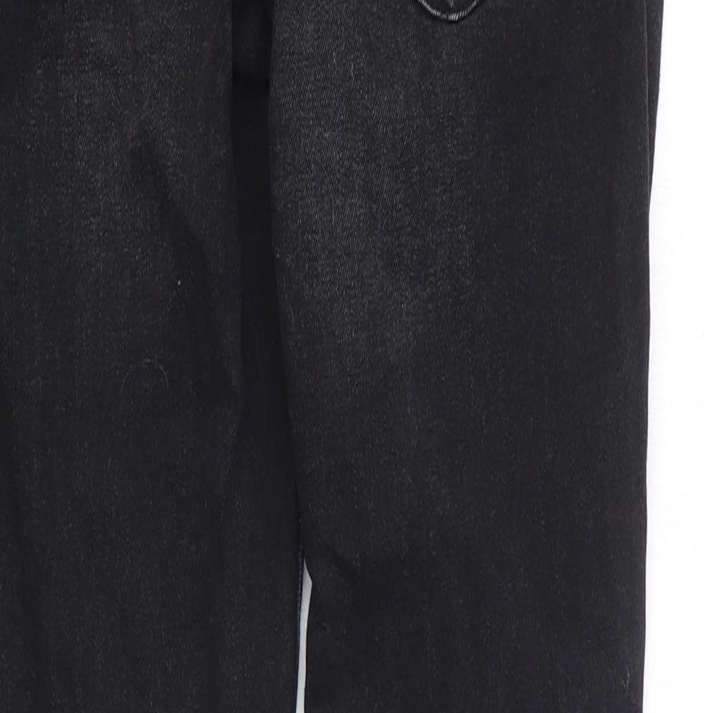 Womens Black Cotton Skinny Jeans Size 30 in L29 in Regular Zip