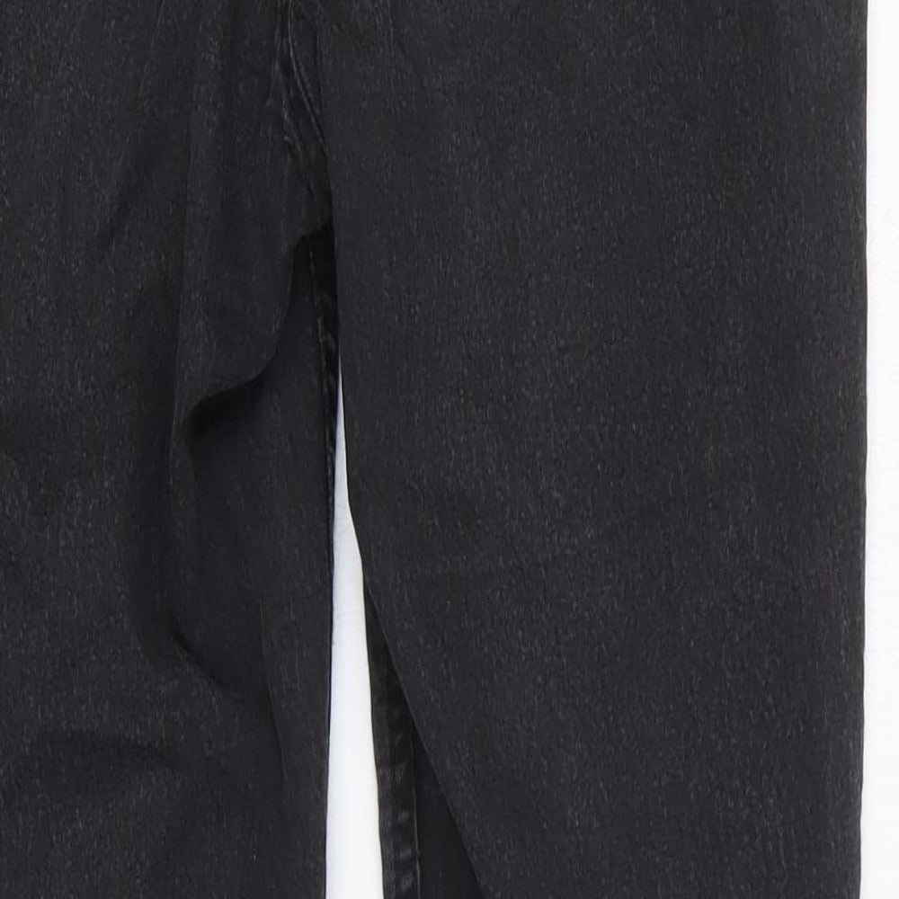 H&M Womens Black Cotton Skinny Jeans Size 12 L27 in Regular Zip