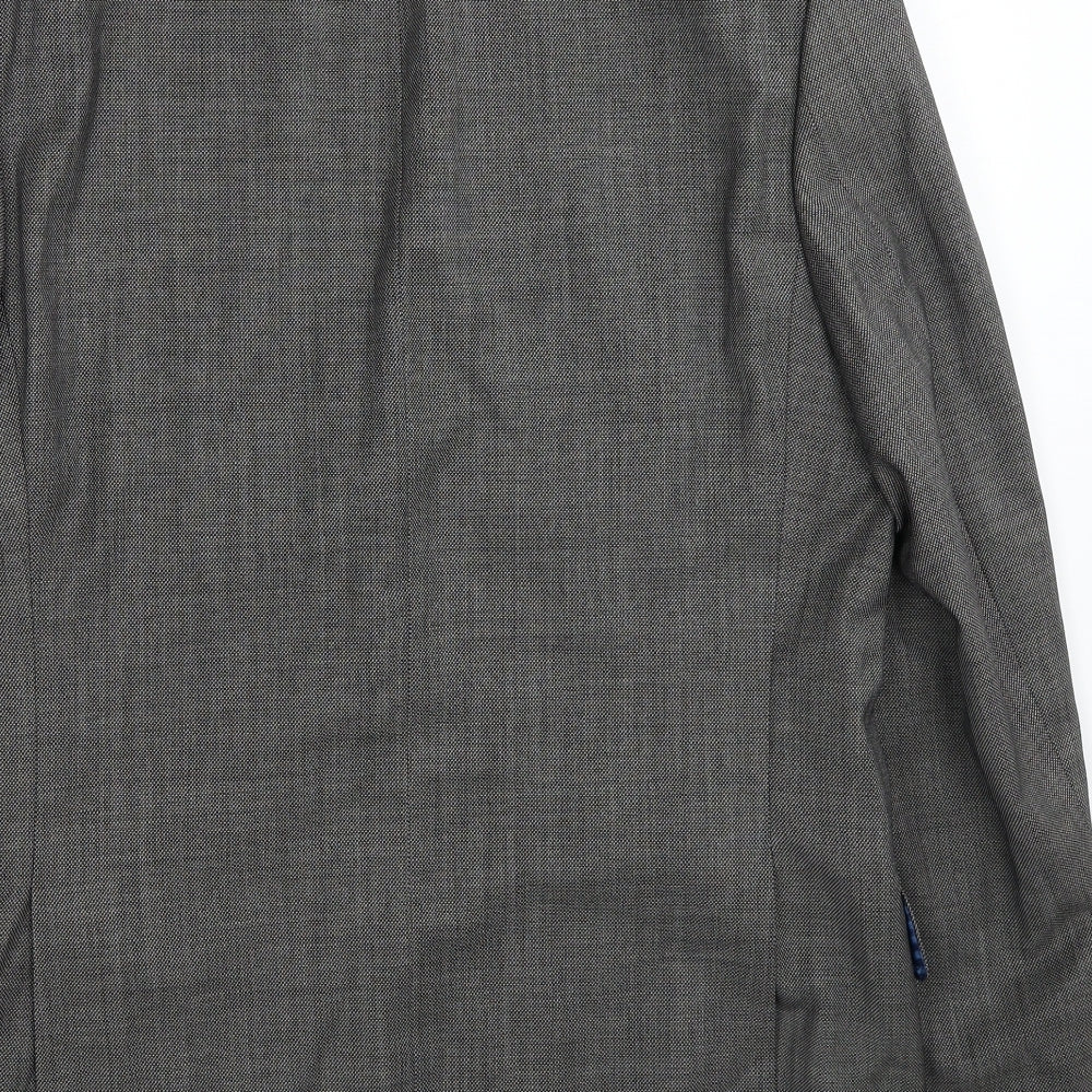 Marks & Spencer Mens Grey Wool Jacket Suit Jacket Size 42 - Shoulder Pads