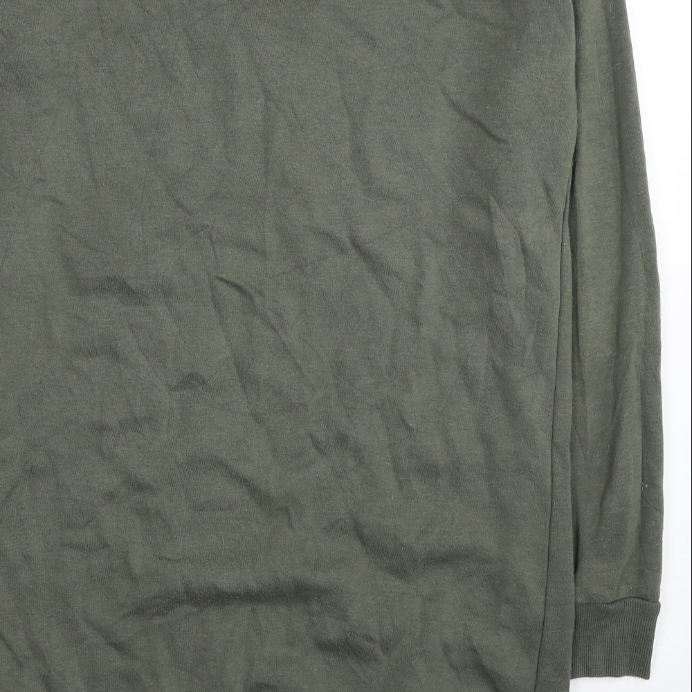 Primark Womens Green Polyester Tunic Sweatshirt Size 10 Pullover - Sassy Size 10-12