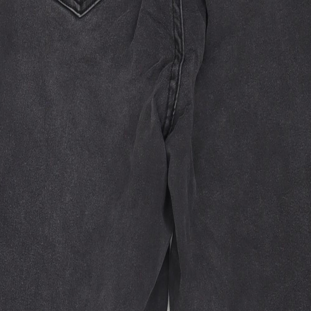 Marks & Spencer Womens Black Cotton Skinny Jeans Size 12 L24 in Regular Button