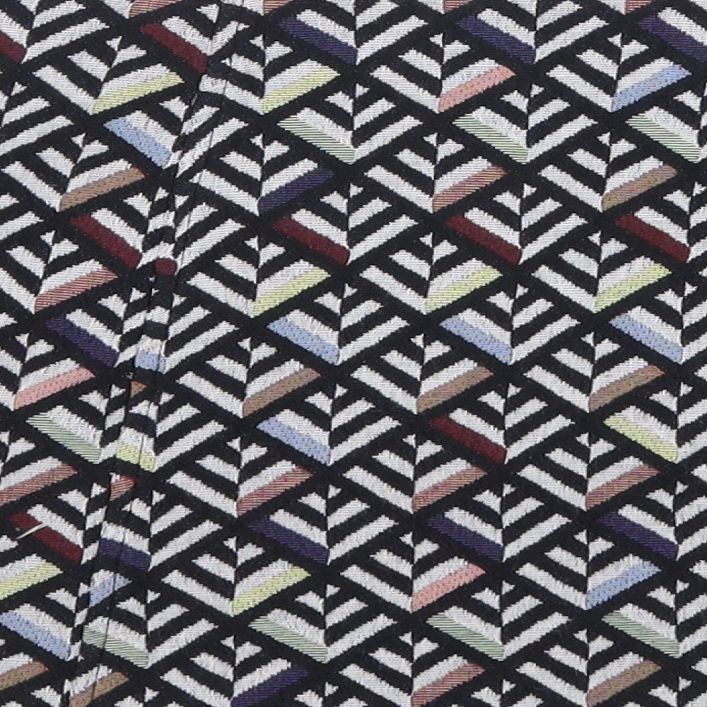 Zara Womens Multicoloured Geometric Cotton A-Line Skirt Size S Zip
