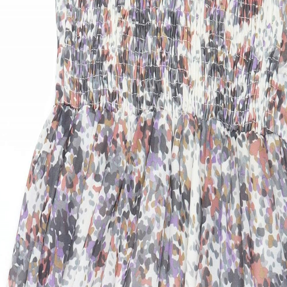 Jaune Rouge Womens Multicoloured Floral Polyester Maxi Size S Boat Neck Tie