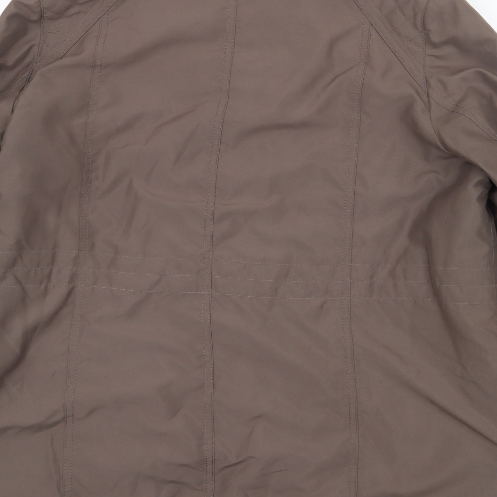 Bonmarché Womens Brown Rain Coat Coat Size M Zip
