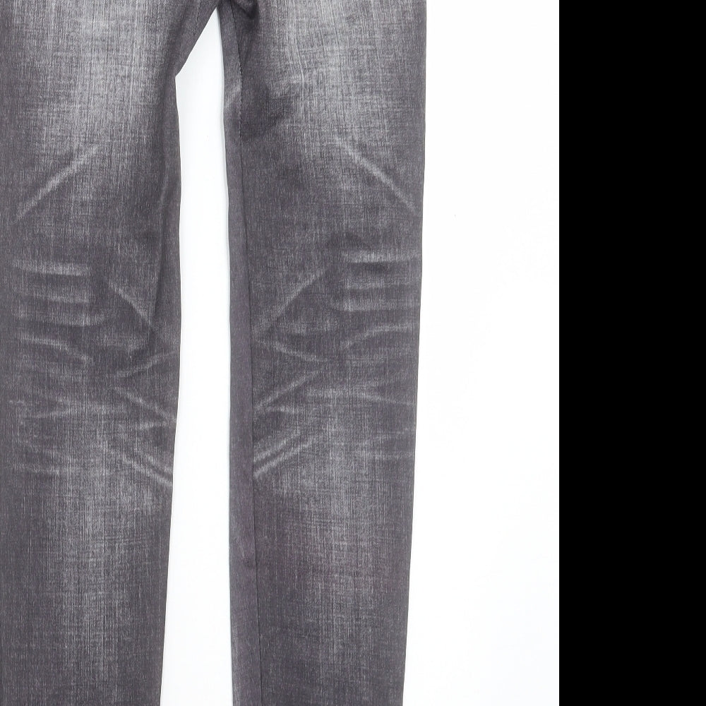 Preworn Womens Grey Cotton Capri Trousers Size 30 L28 in Regular