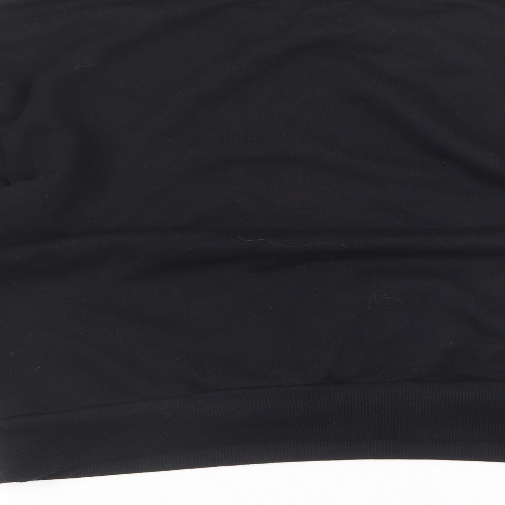 New Look Womens Black Geometric Polyester Pullover Sweatshirt Size 10 Pullover - Sequin detail.