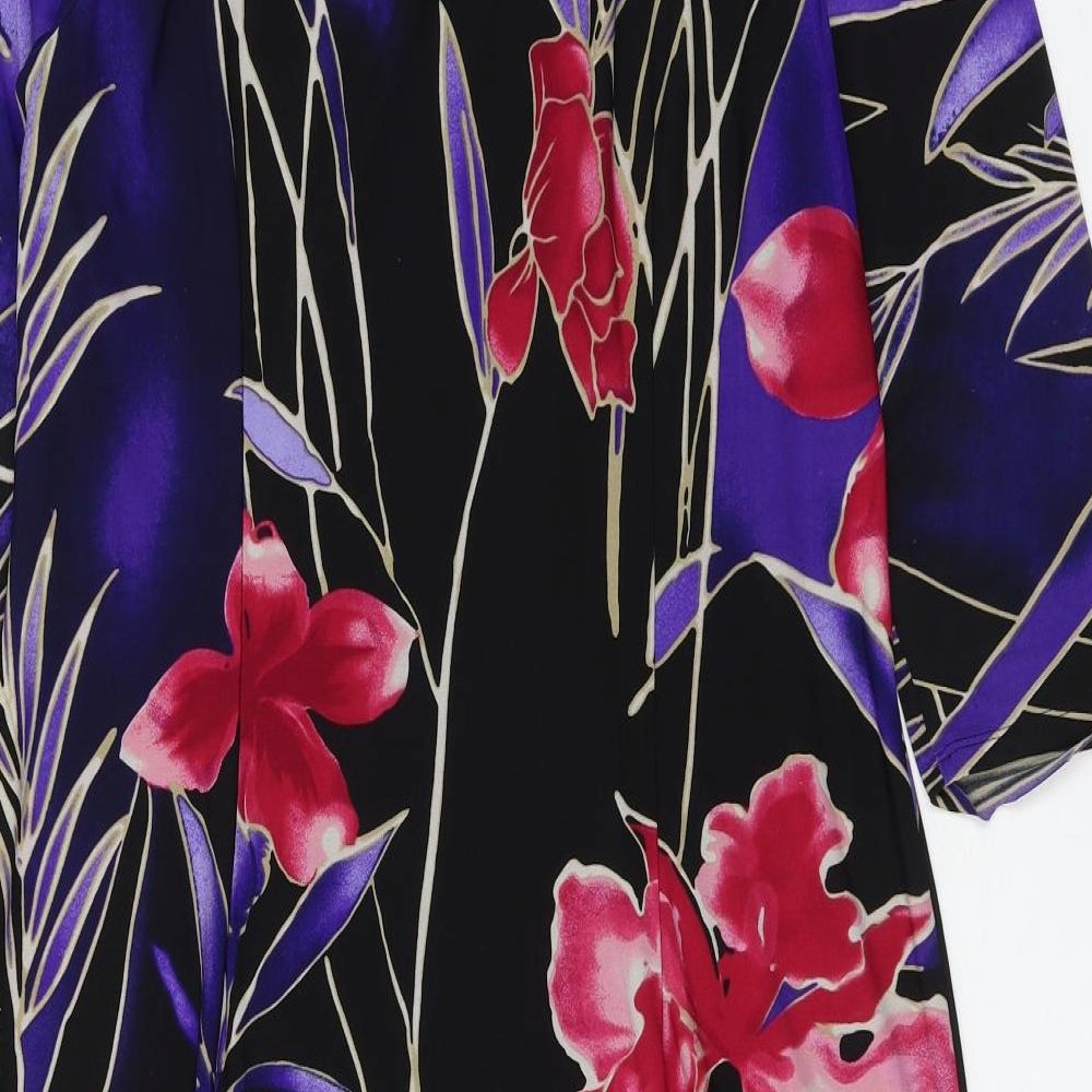 Nine West Womens Multicoloured Floral Polyester Shift Size 14 Boat Neck Pullover