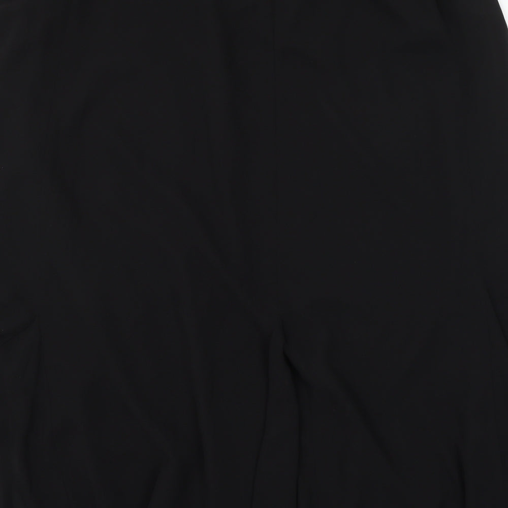 ELVI Womens Black Polyester Flare Skirt Size 38 in Zip