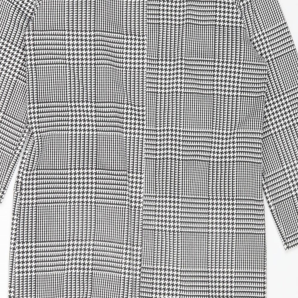 SPOTTED Womens Multicoloured Argyle/Diamond Overcoat Coat Size 10