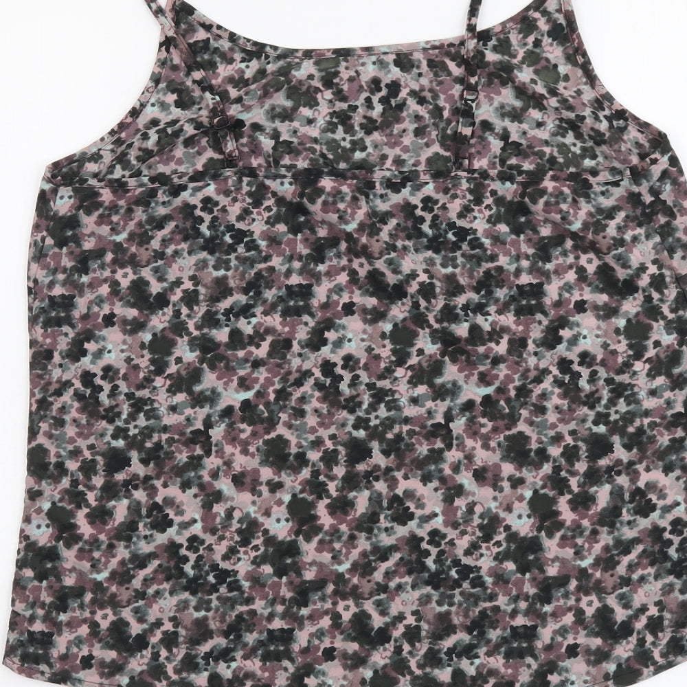 NEXT Womens Multicoloured Geometric Polyester Camisole Tank Size 6 Round Neck