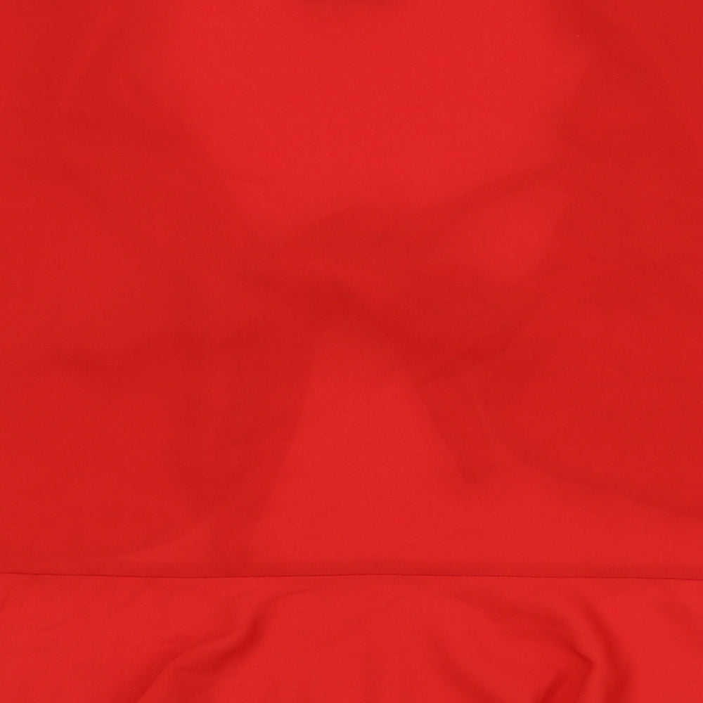 ASOS Womens Red Polyester Basic Blouse Size 8 V-Neck