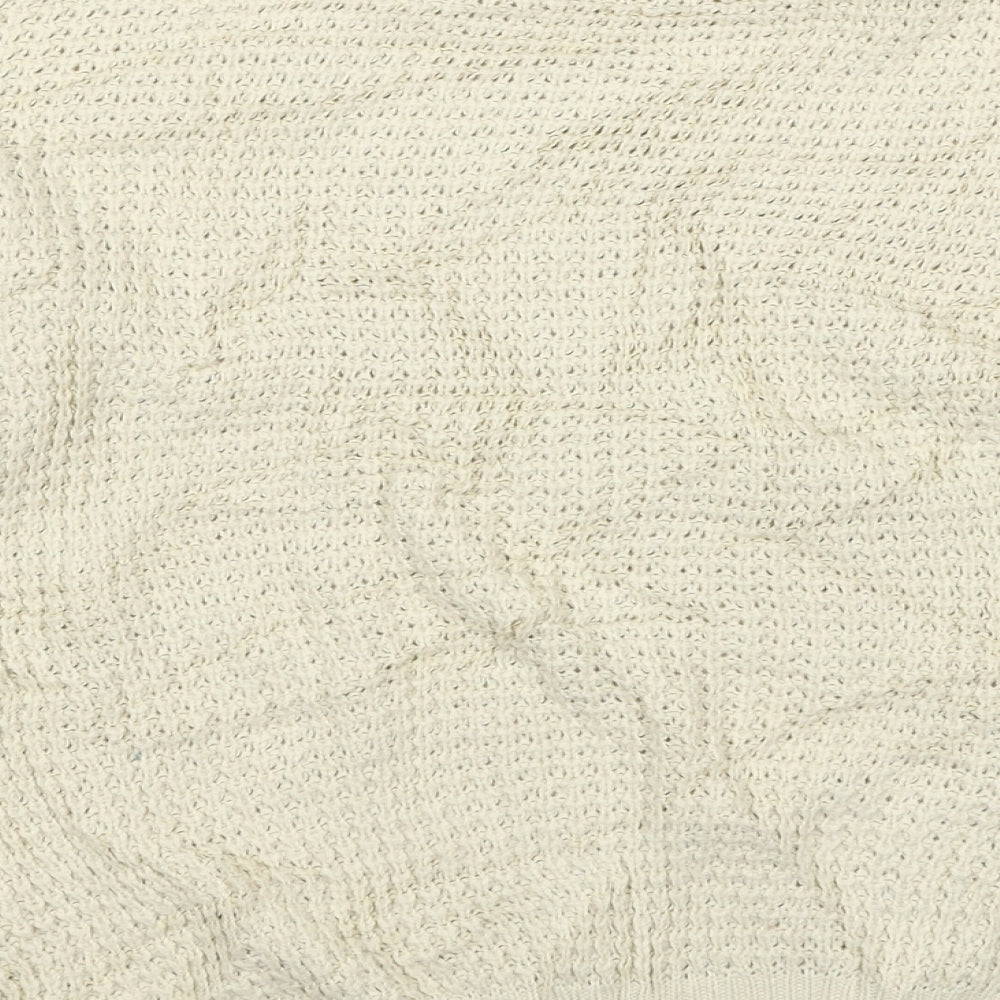 Topshop Womens Ivory Boat Neck Acrylic Pullover Jumper Size 10