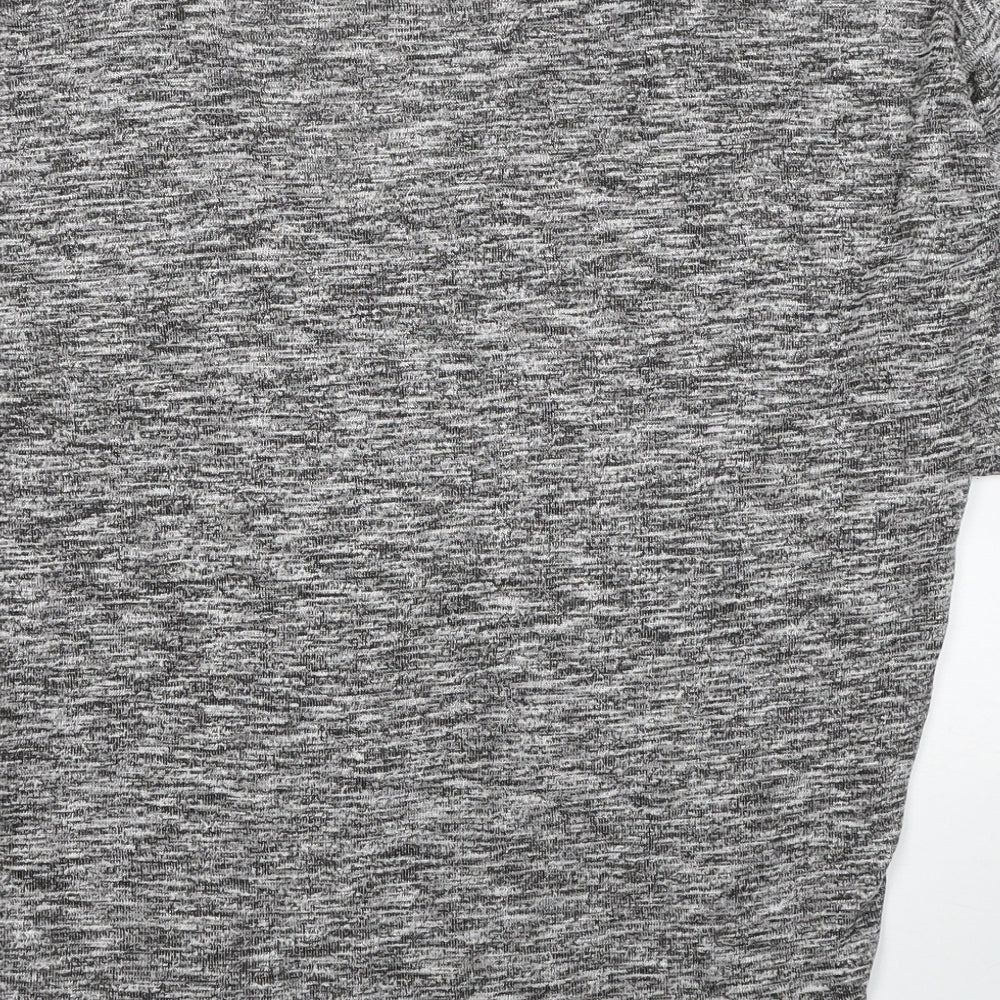 New Look Womens Grey V-Neck Viscose Pullover Jumper Size S