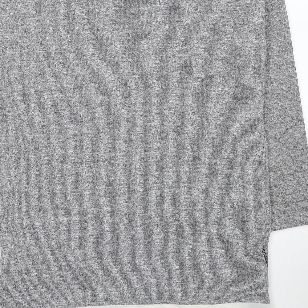 Atmosphere Womens Grey Polyester Jersey Blouse Size 6 Scoop Neck