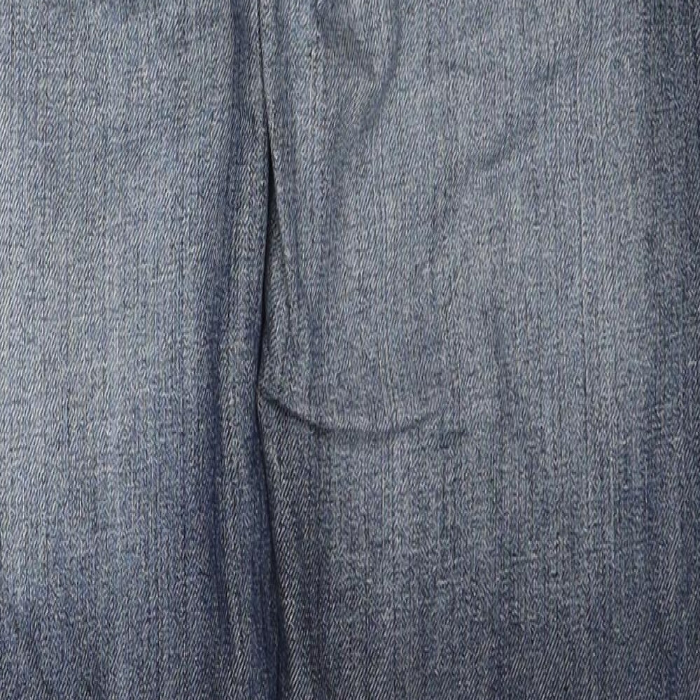 People Mens Blue Cotton Straight Jeans Size 32 in L29 in Regular Zip