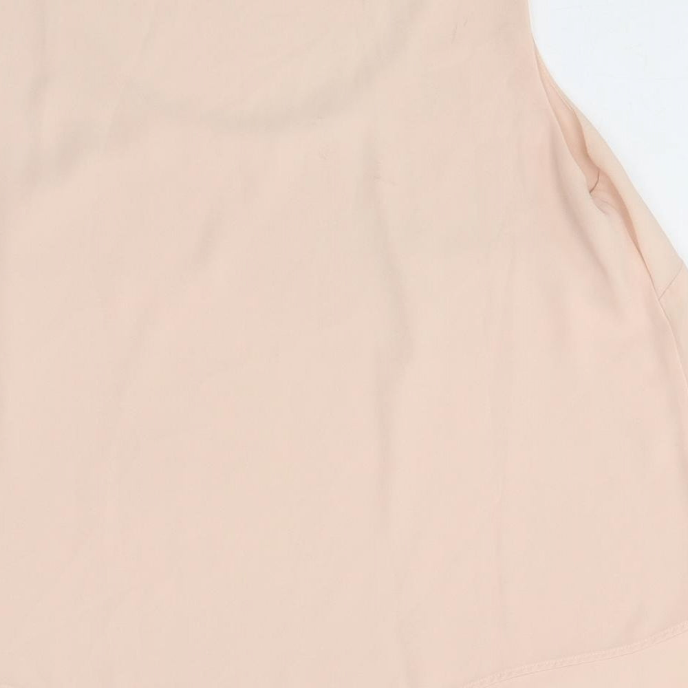 Marks & Spencer Womens Pink Polyester Jersey Tank Size 14 Scoop Neck