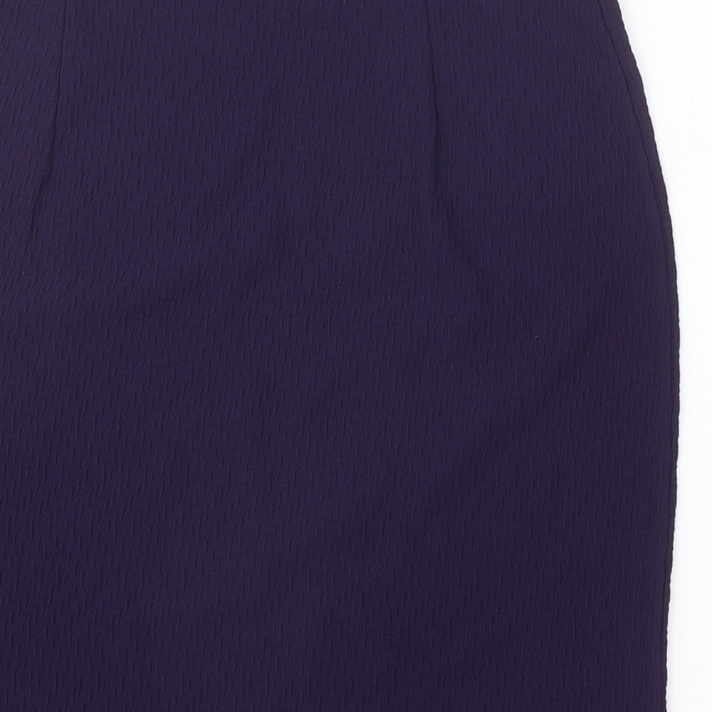 Roman Womens Purple Polyester Straight & Pencil Skirt Size 12