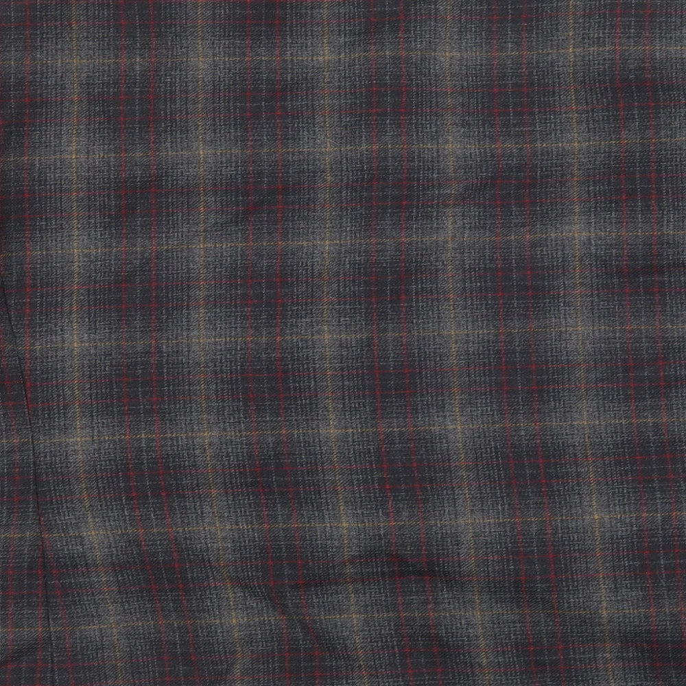 Holmewood Womens Grey Plaid Jacket Blazer Size 16 Button - Scoop neck