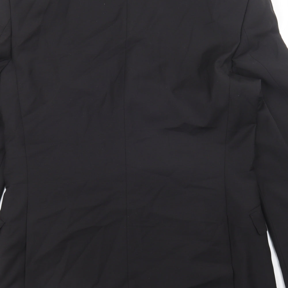 Burton Mens Black Wool Jacket Blazer Size 36 - Pockets on front