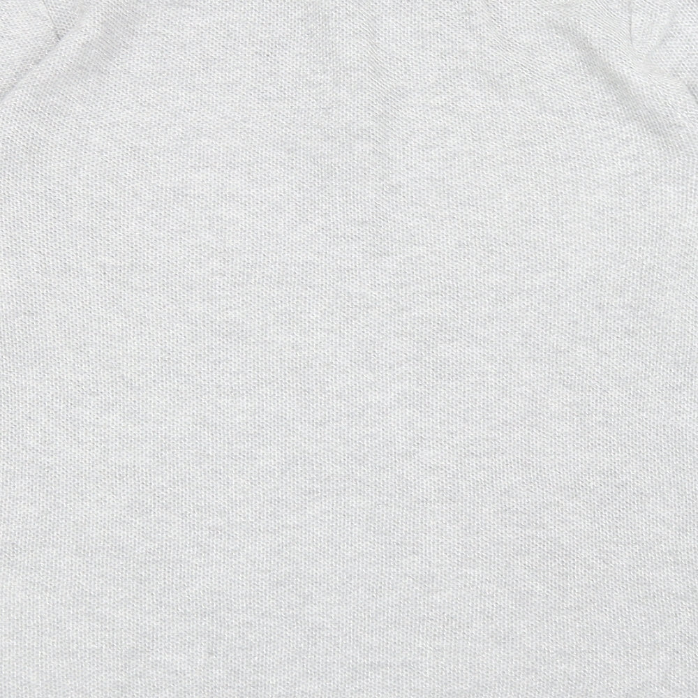 Yessica Womens Grey Cotton Basic Polo Size M Collared