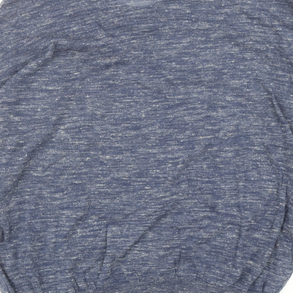 Zara Womens Blue Round Neck Acrylic Pullover Jumper Size S