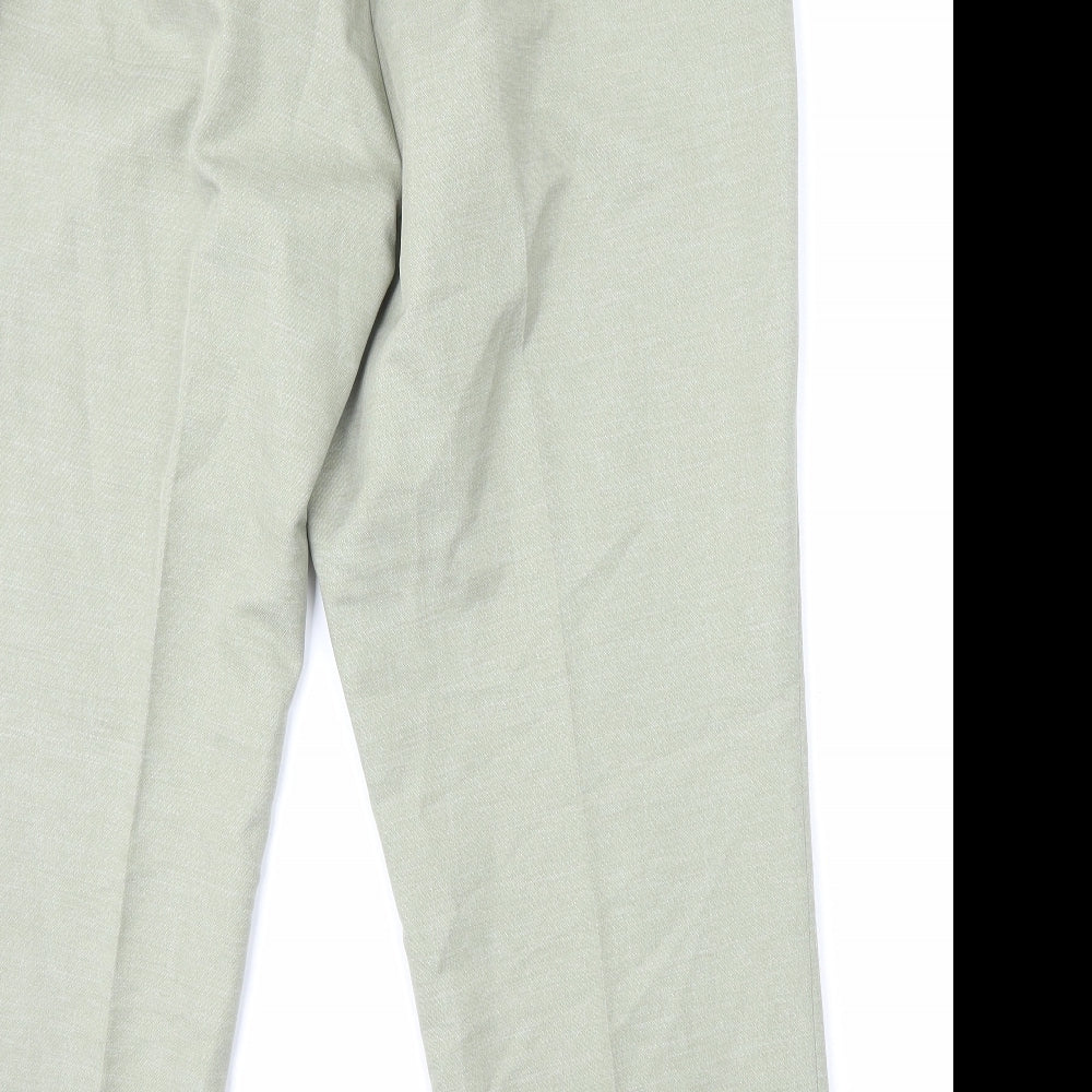 Marks & Spencer Womens Green Polyester Straight Jeans Size 18 L26 in Regular