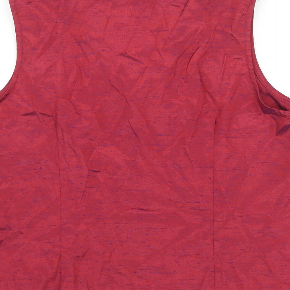 Yessica Womens Pink Viscose Basic Blouse Size 16 V-Neck