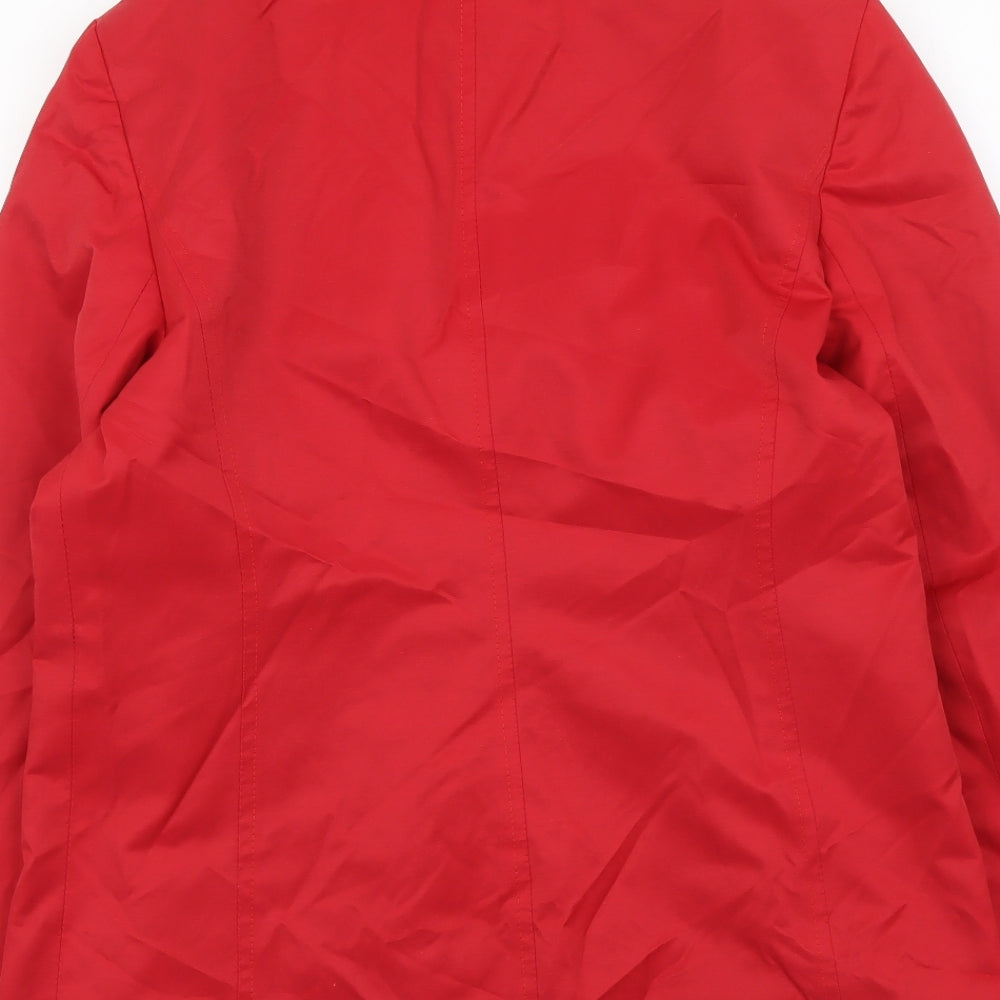 Dorothy Perkins Womens Red Pea Coat Coat Size 12 Button