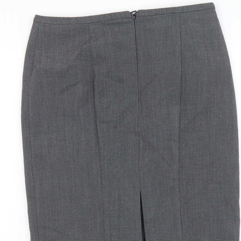 Marks & Spencer Womens Grey Polyester Skort Skirt Size 8 Zip