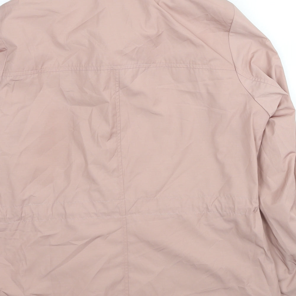 Marks & Spencer Womens Pink Windbreaker Coat Size 12 Zip