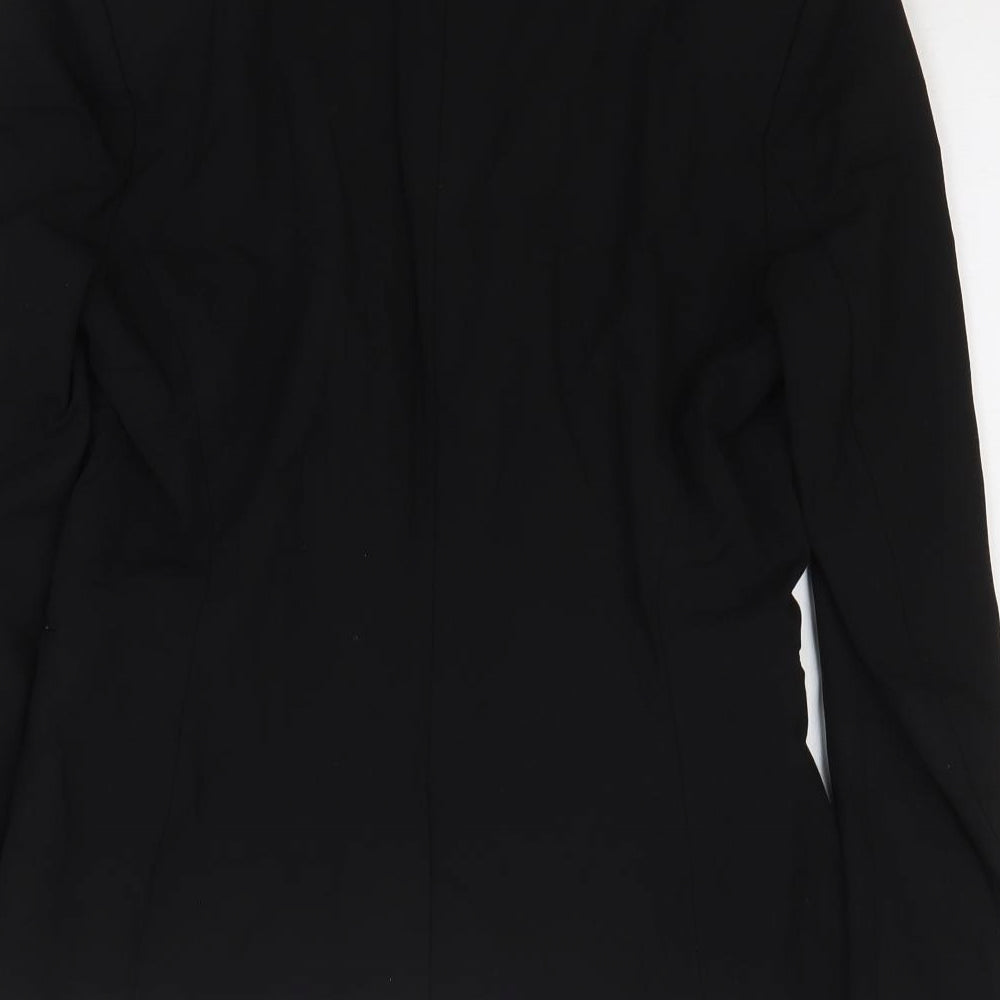 H&M Womens Black Jacket Blazer Size 10 Buckle
