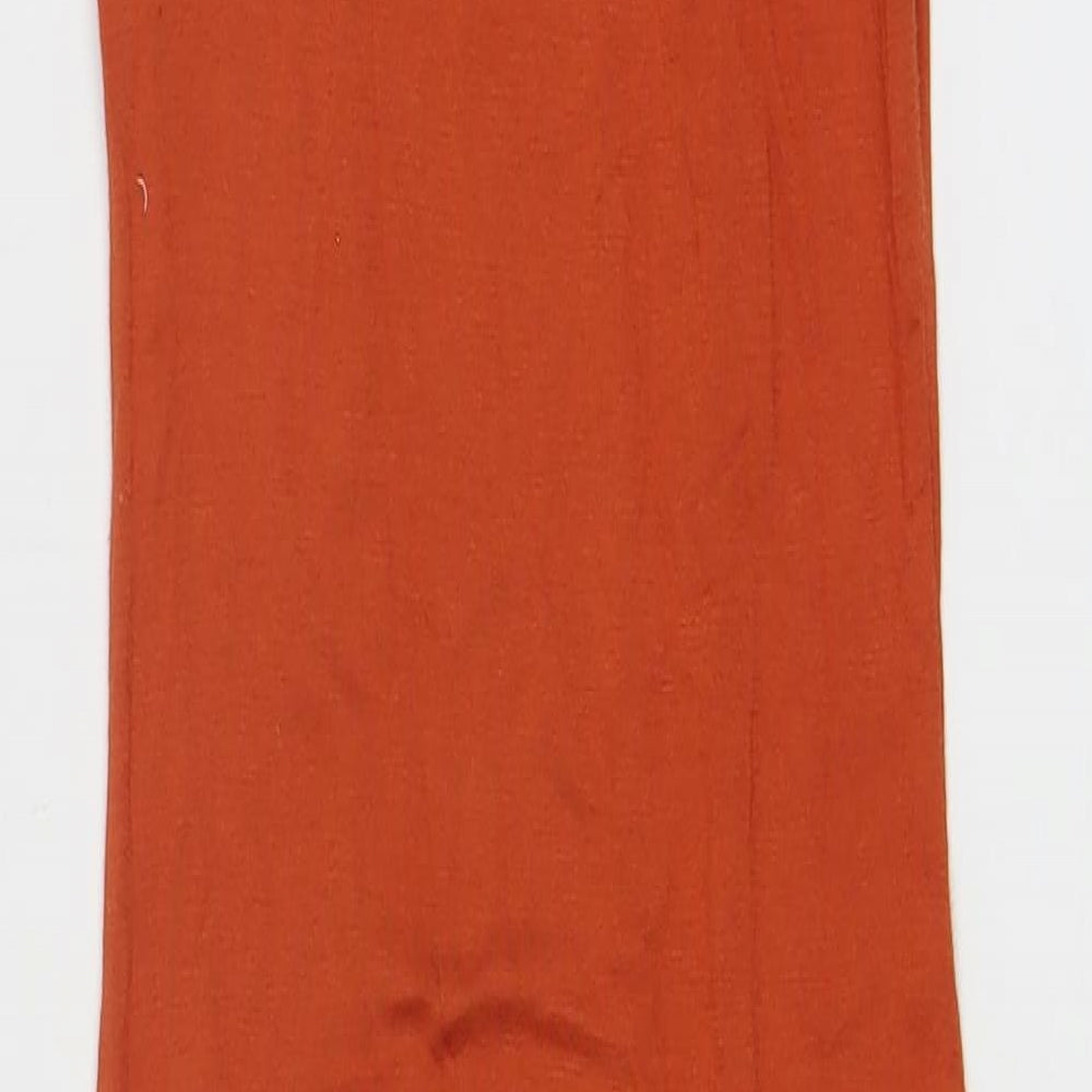 Atmosphere Womens Orange Viscose Slip Dress Size 6 Off the Shoulder Pullover