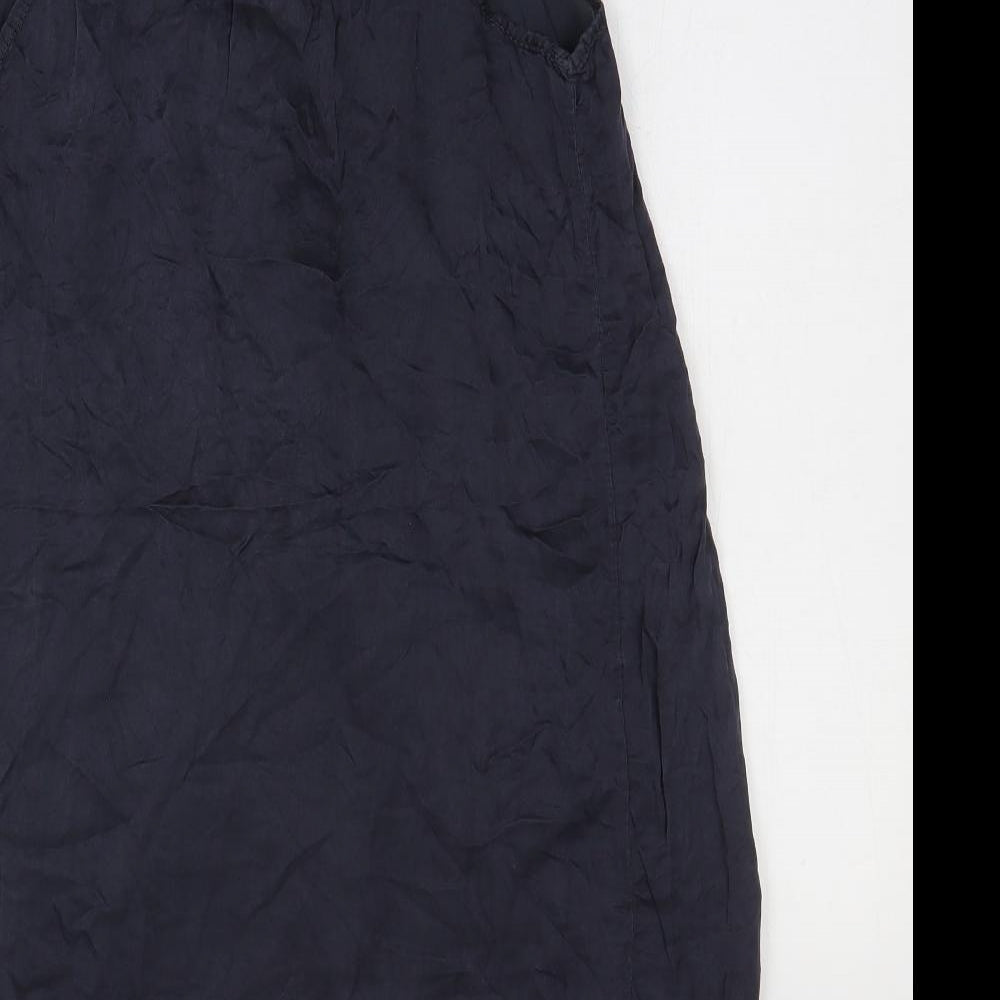 Preworn Womens Black Polyester Tank Dress Size L Boat Neck Pullover