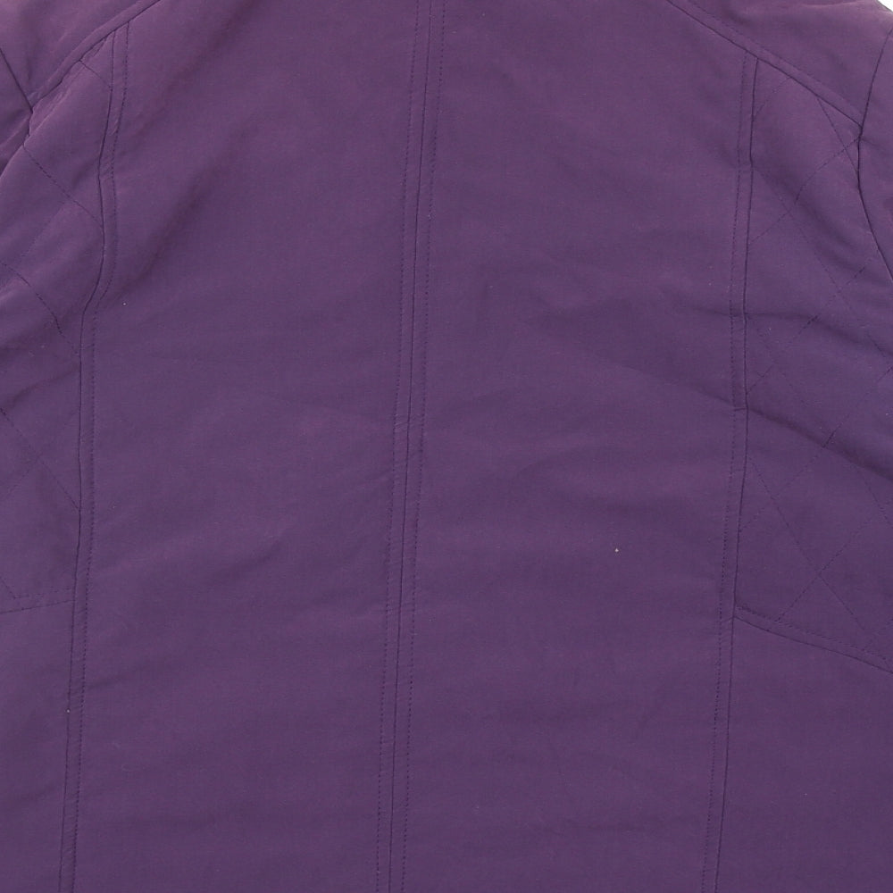 EWM Womens Purple Jacket Size 14 Snap