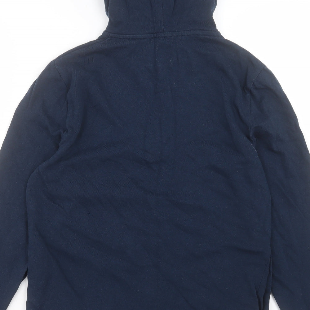 ASOS Mens Blue Cotton Full Zip Hoodie Size S